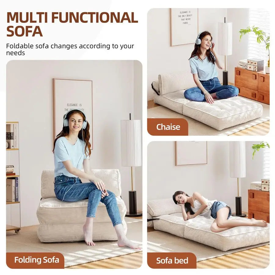 Convertible Sleeping Chair with Backrest Support