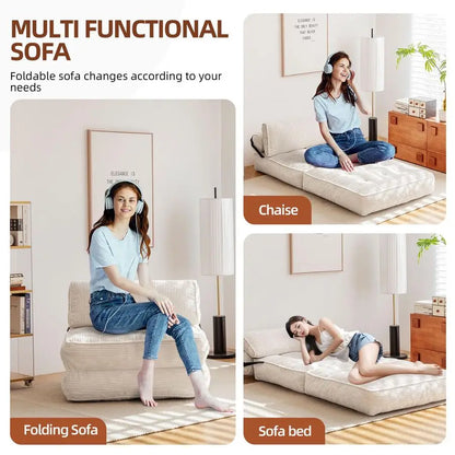 Convertible Sleeping Chair with Backrest Support