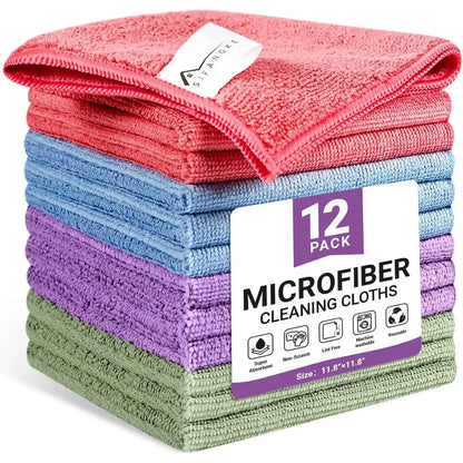 Cleaning Cloth, 12 Pack Assorted Color