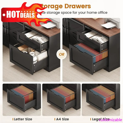 Farmhouse L-Shaped Standing Desk