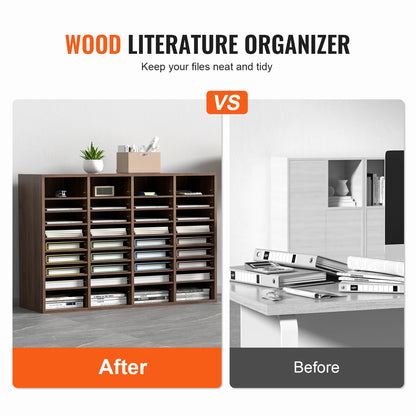 Wood Literature Organizer Cabinet