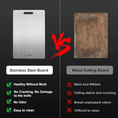 Double-Sided Stainless Steel Cutting Board