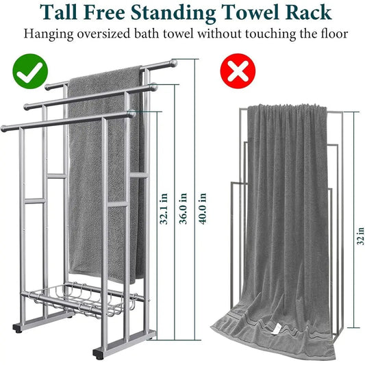 40" Tall Towel Racks
