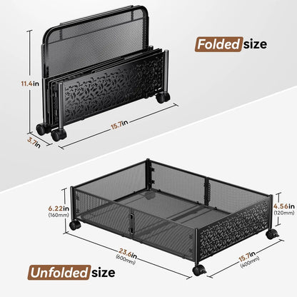 Metal Under Bed Storage Containers with Wheels