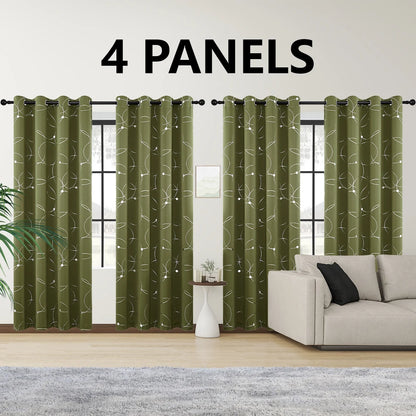4PCS Blackout Curtains
