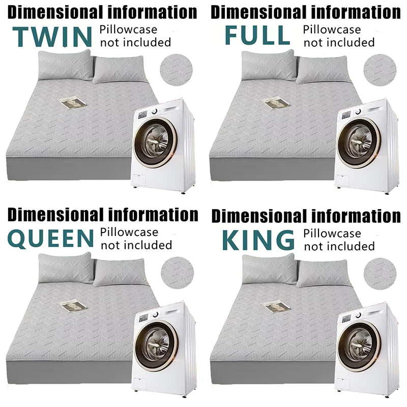 Soft quilted mattress cover