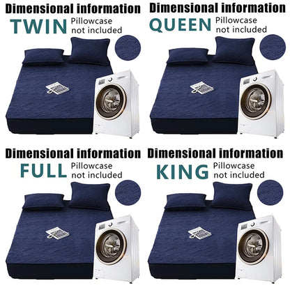 Soft quilted mattress cover