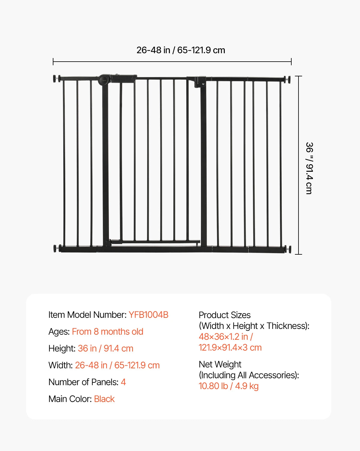 High Dog Gate Easy Step Walk Thru