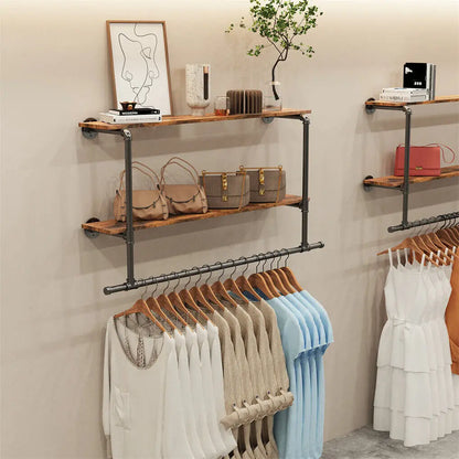 Industrial Pipe Clothing Rack