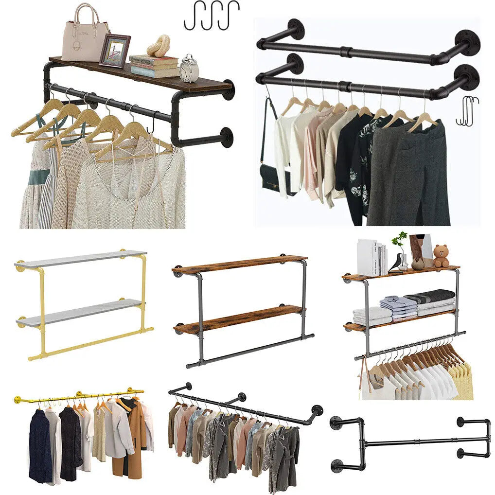 Industrial Pipe Clothing Rack