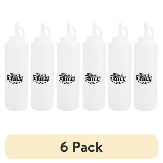 6 Pack 14oz Plastic Squeeze Bottles