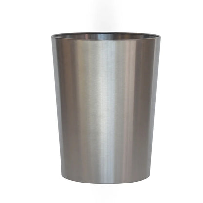 Brushed Nickel Wastebasket