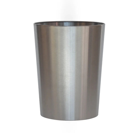 Brushed Nickel Wastebasket