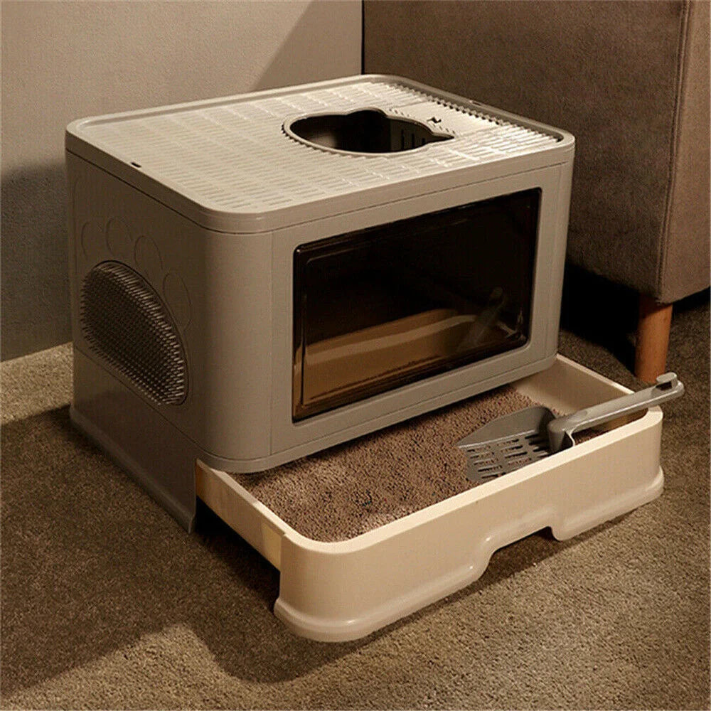 Large Hooded Cat Litter Box