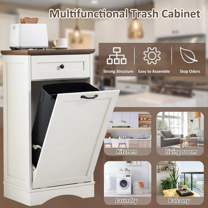 Tilt-Out Trash Cabinet