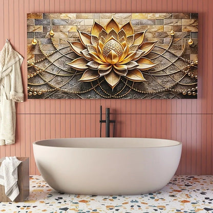 Abstract black gold floral canvas art - DailyBasicNeeds.com