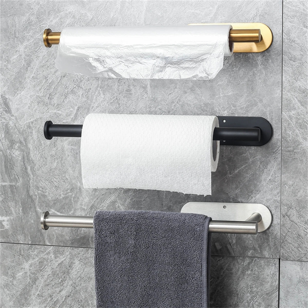 Adhesive Paper Towel Holder - DailyBasicNeeds.com