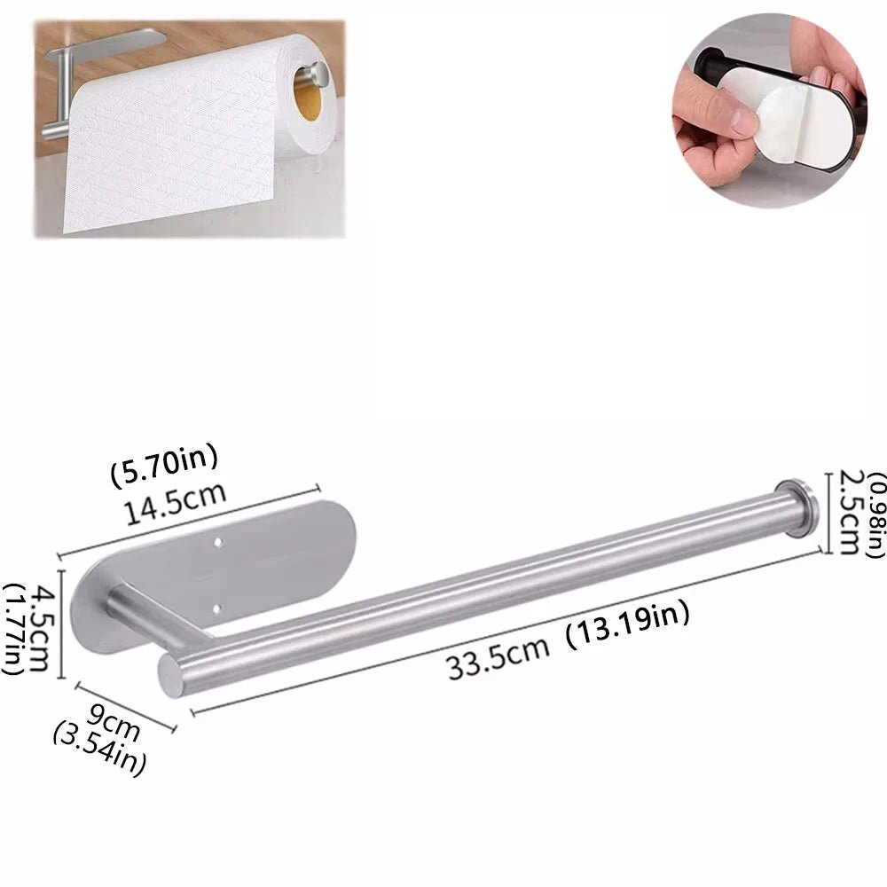 Adhesive Paper Towel Holder - DailyBasicNeeds.com