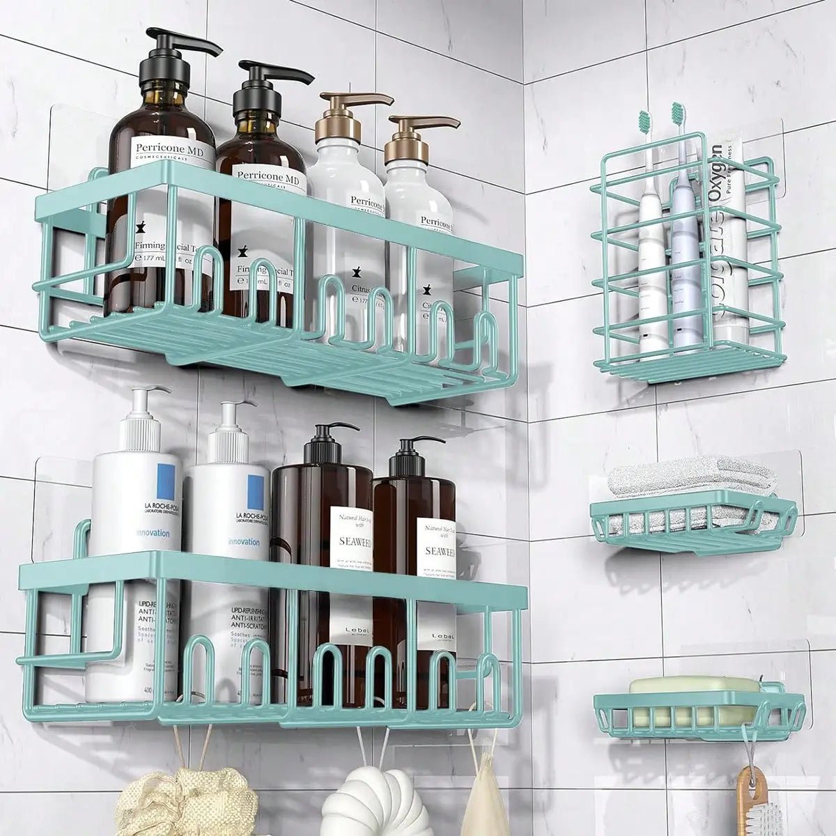 Adhesive Shower Caddy - DailyBasicNeeds.com