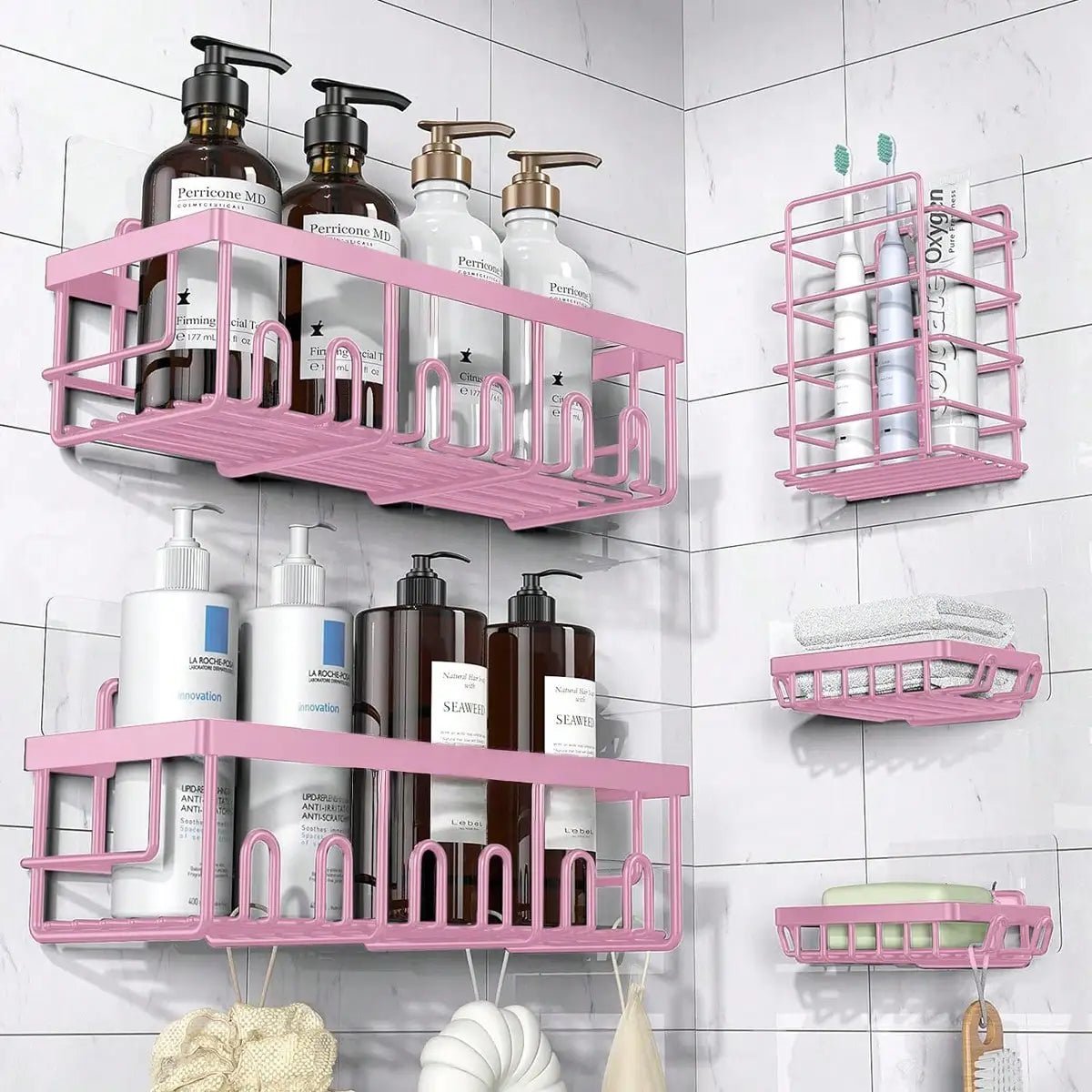 Adhesive Shower Caddy - DailyBasicNeeds.com
