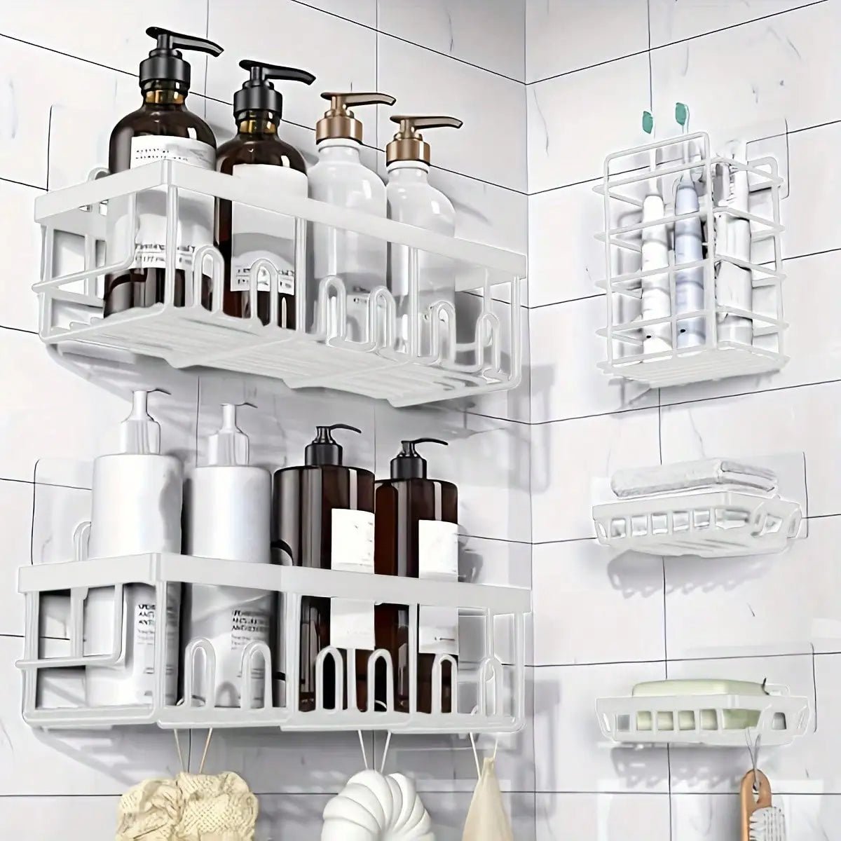 Adhesive Shower Caddy - DailyBasicNeeds.com
