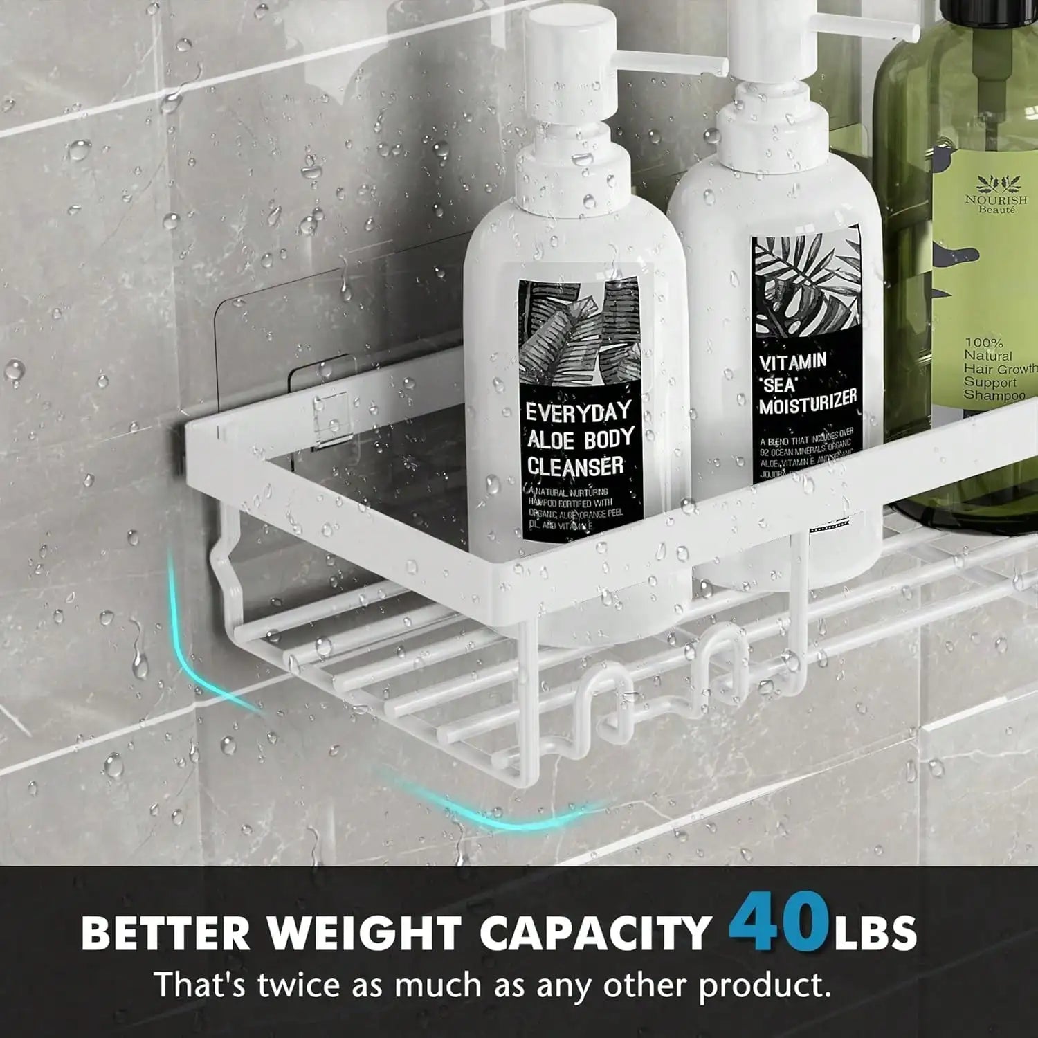Adhesive Shower Caddy - DailyBasicNeeds.com