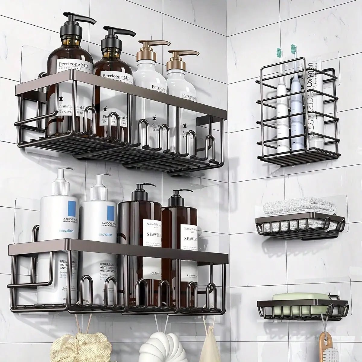 Adhesive Shower Caddy - DailyBasicNeeds.com