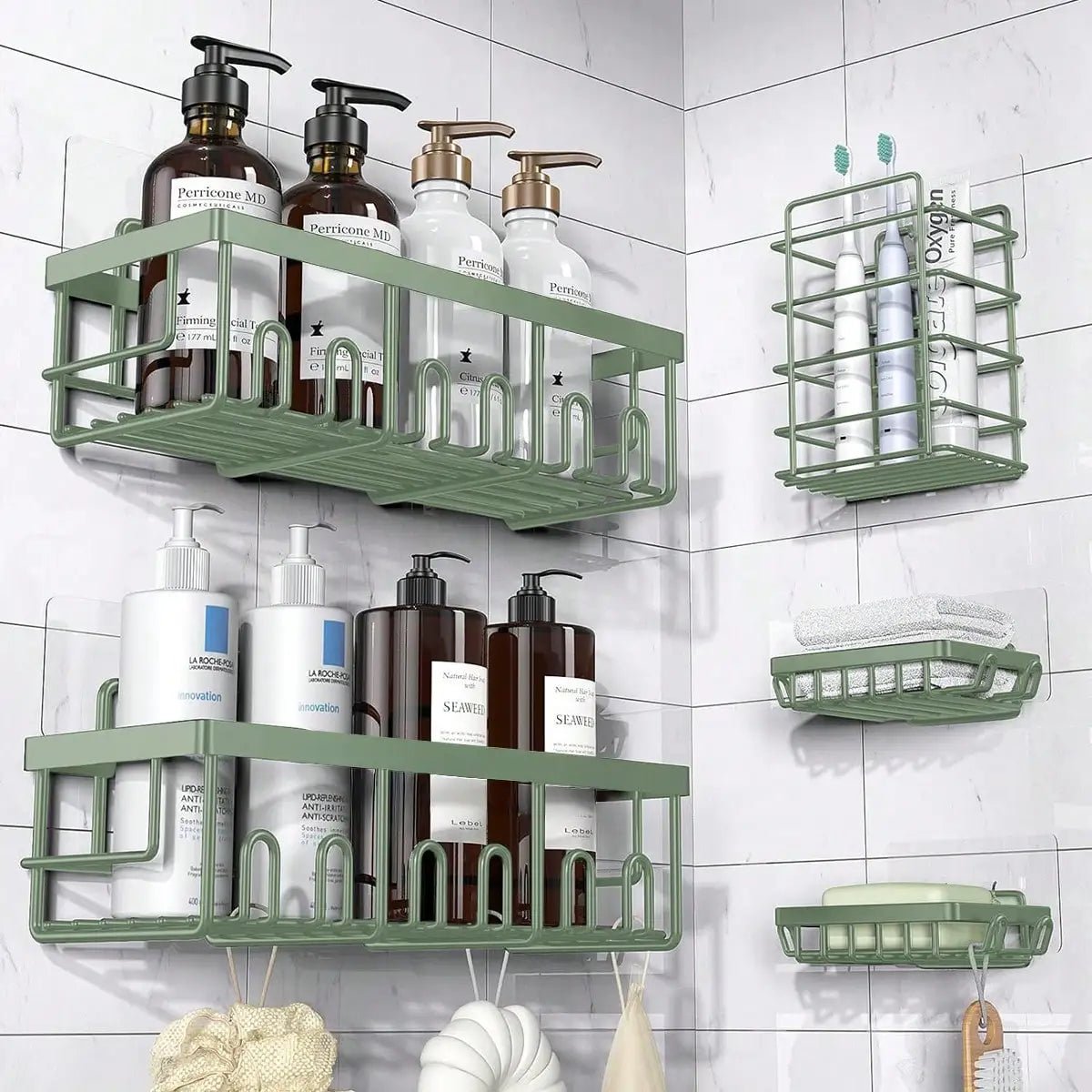 Adhesive Shower Caddy - DailyBasicNeeds.com