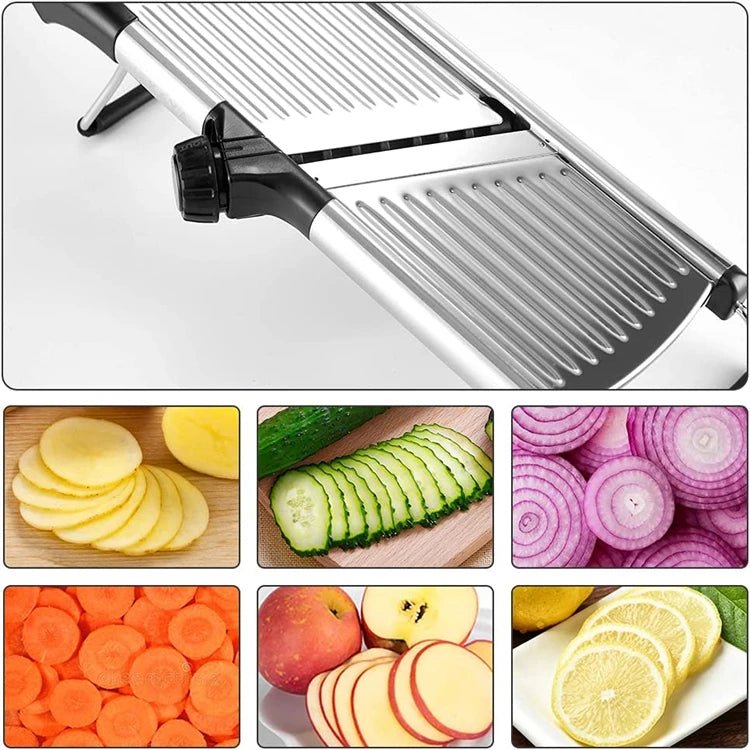 Adjustable Mandoline Slicer Stainless Steel Vegetable Slicer Chopper Cutter for Potato Tomato Onion Carrot JT213 - DailyBasicNeeds.com