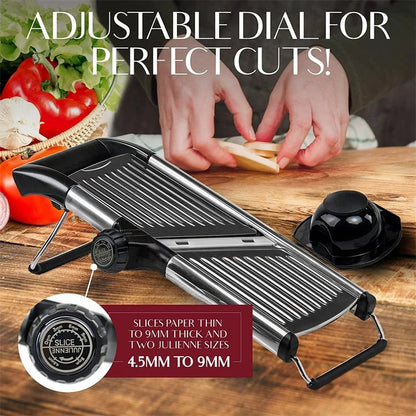 Adjustable Mandoline Slicer Stainless Steel Vegetable Slicer Chopper Cutter for Potato Tomato Onion Carrot JT213 - DailyBasicNeeds.com