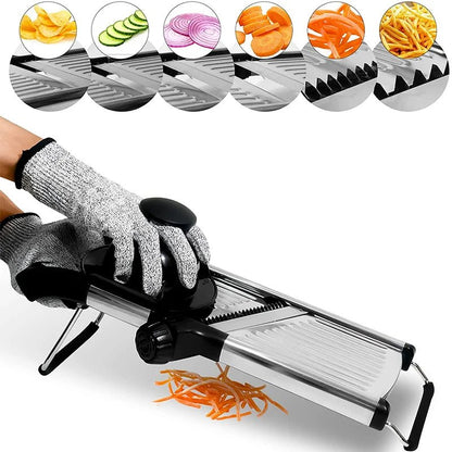 Adjustable Mandoline Slicer Stainless Steel Vegetable Slicer Chopper Cutter for Potato Tomato Onion Carrot JT213 - DailyBasicNeeds.com