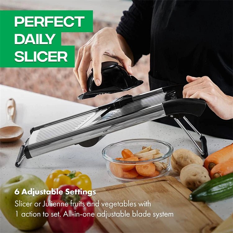 Adjustable Mandoline Slicer Stainless Steel Vegetable Slicer Chopper Cutter for Potato Tomato Onion Carrot JT213 - DailyBasicNeeds.com