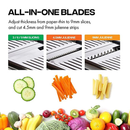 Adjustable Mandoline Slicer Stainless Steel Vegetable Slicer Chopper Cutter for Potato Tomato Onion Carrot JT213 - DailyBasicNeeds.com