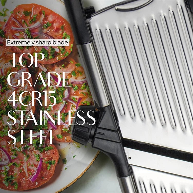 Adjustable Mandoline Slicer Stainless Steel Vegetable Slicer Chopper Cutter for Potato Tomato Onion Carrot JT213 - DailyBasicNeeds.com