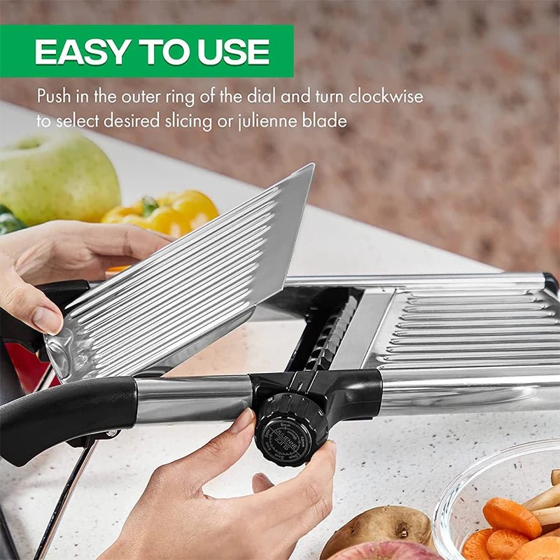 Adjustable Mandoline Slicer Stainless Steel Vegetable Slicer Chopper Cutter for Potato Tomato Onion Carrot JT213 - DailyBasicNeeds.com
