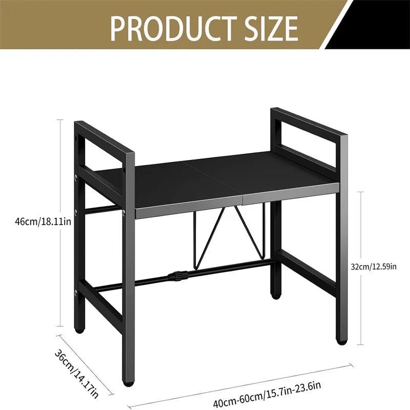 Adjustable Space - Saving Microwave Rack - DailyBasicNeeds.com