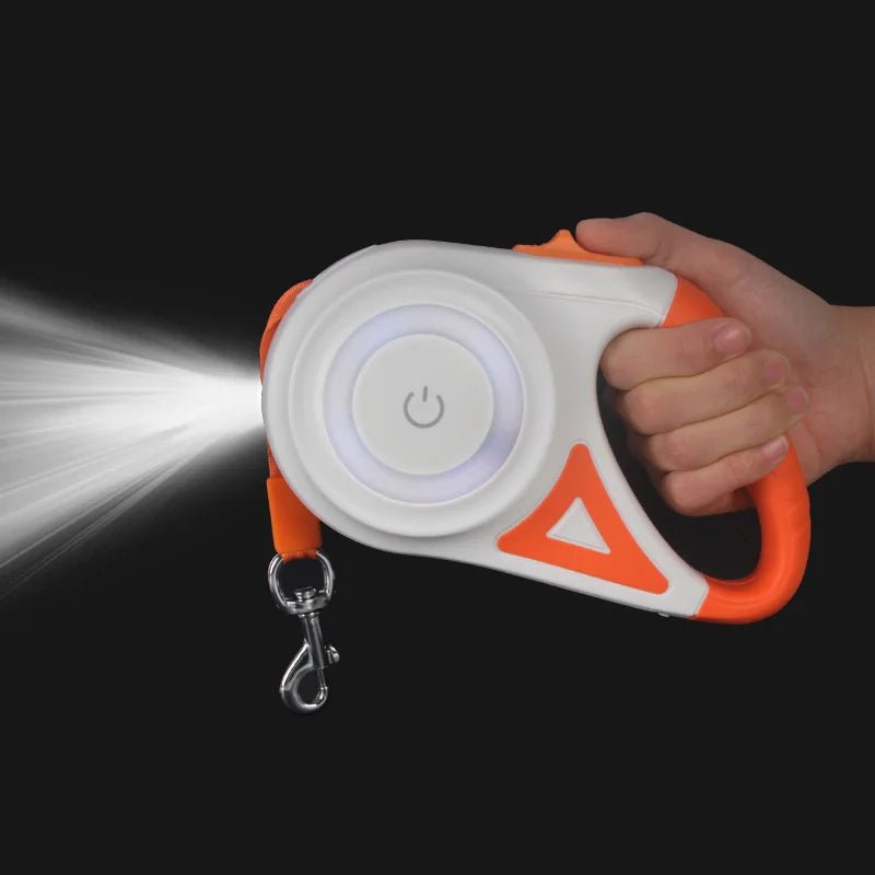 Automatic Retractable Dog Leash with Led Flashlight - DailyBasicNeeds.com
