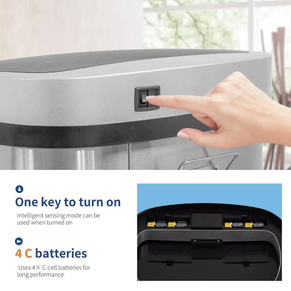 Automatic Touchless Trash Can - DailyBasicNeeds.com