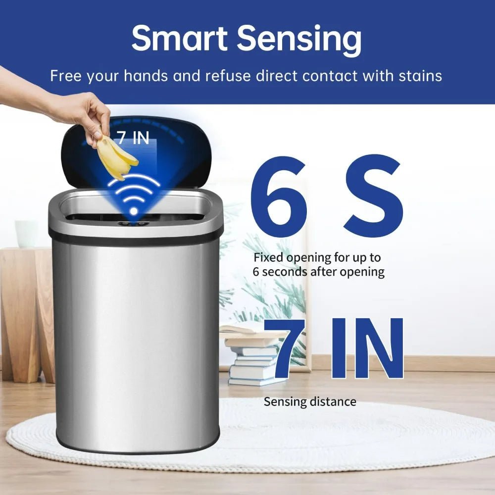 Automatic Touchless Trash Can - DailyBasicNeeds.com