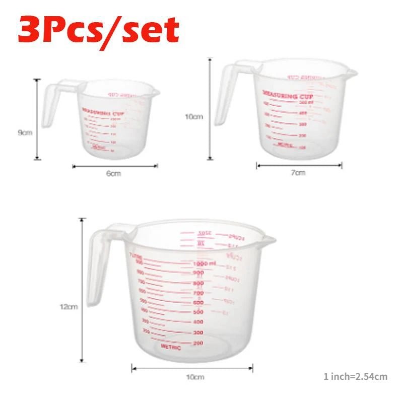 Baking Liquid Measuring Cups 3 PCS - DailyBasicNeeds.com