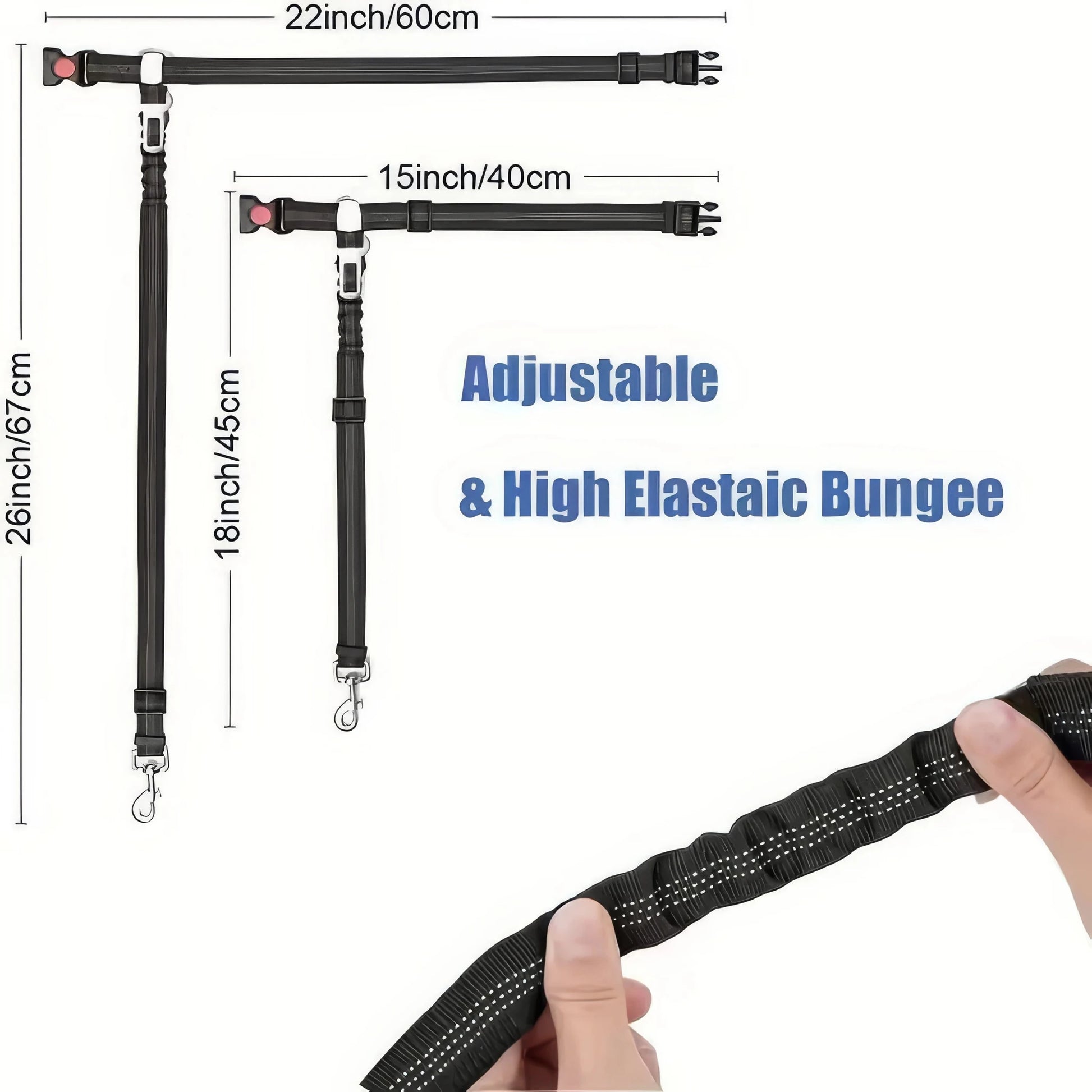 Black Pet Car Safety Rope - DailyBasicNeeds.com