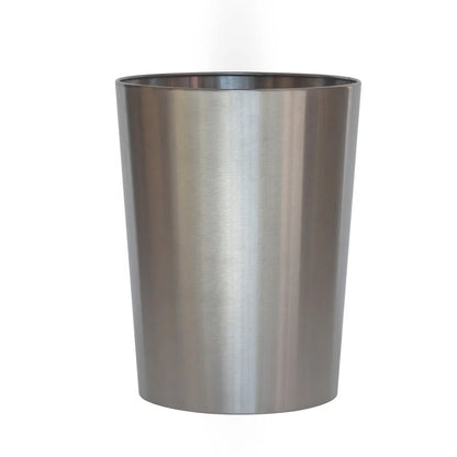 Brushed Nickel Wastebasket - DailyBasicNeeds.com
