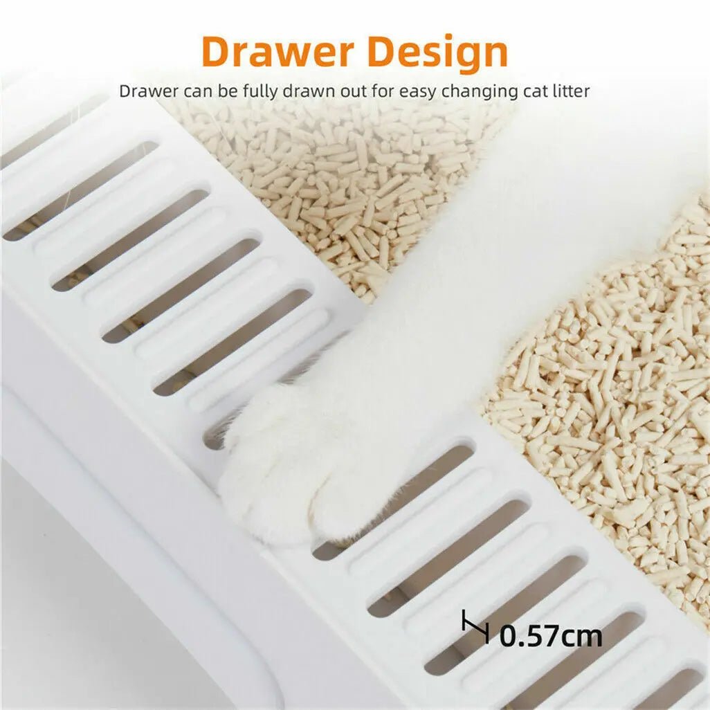 Cat Litter Box with Scoop and Tray - DailyBasicNeeds.com