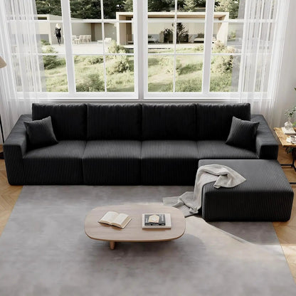 Cloud Sectional Sofa Deep Seat Modular L - Shape - DailyBasicNeeds.com