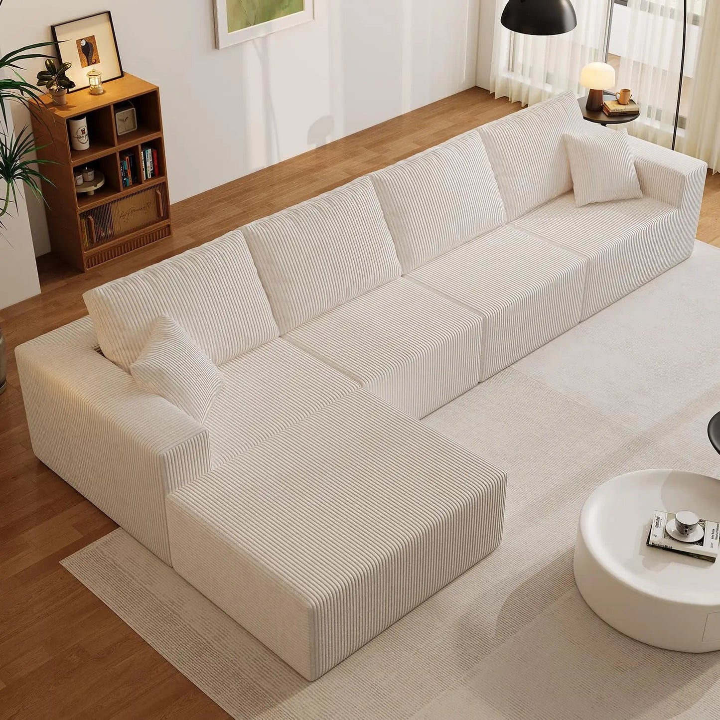 Cloud Sectional Sofa Deep Seat Modular L - Shape - DailyBasicNeeds.com