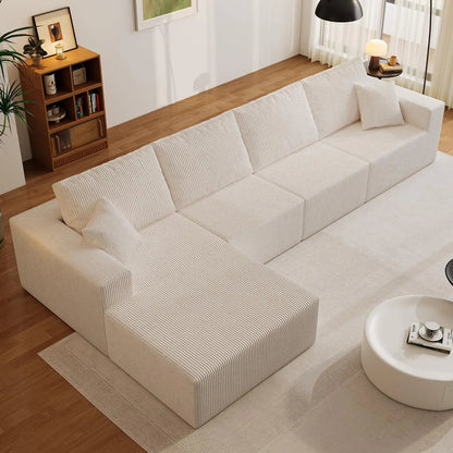 Cloud Sectional Sofa Deep Seat Modular L - Shape - DailyBasicNeeds.com