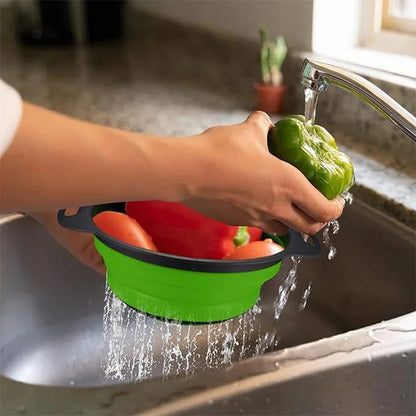 Collapsible Silicone Colander - DailyBasicNeeds.com