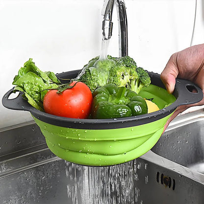Collapsible Silicone Colander - DailyBasicNeeds.com