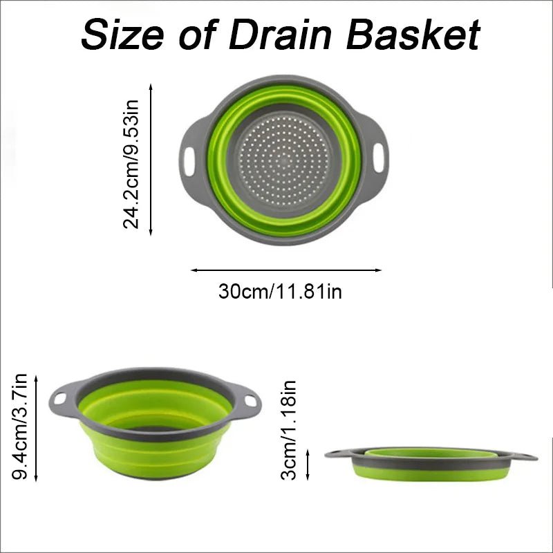 Collapsible Silicone Colander - DailyBasicNeeds.com
