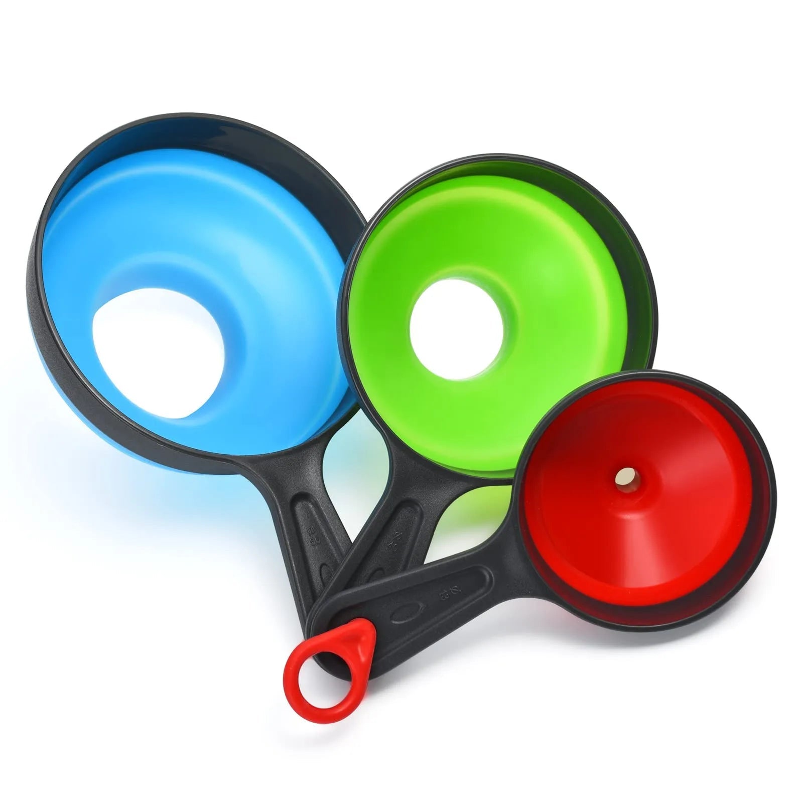Collapsible Silicone Funnel Set | Space - Saving Kitchen Tool - DailyBasicNeeds.com